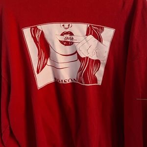 Red Crew Neck - Crop